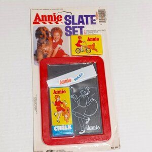 Vintage 1981 Little Orphan Annie Chalk Slate Set Gordy International NOS